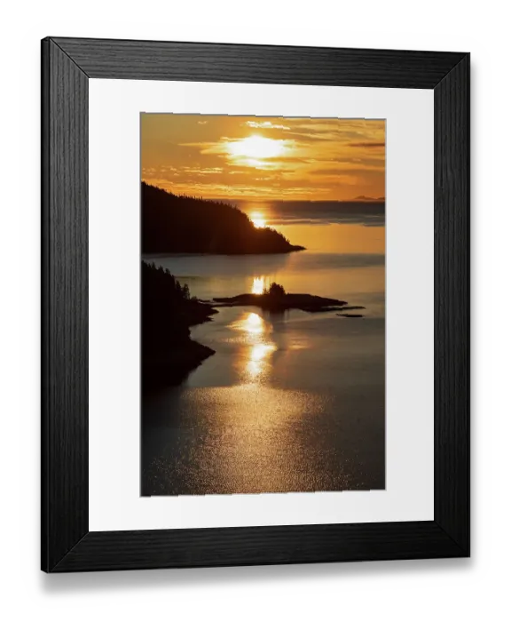 Framed Print : Canada, Quebec, Tadoussac. Saguenay River at sunrise Framed Print : Canada, Quebec, Tadoussac. Saguenay River at sunrise