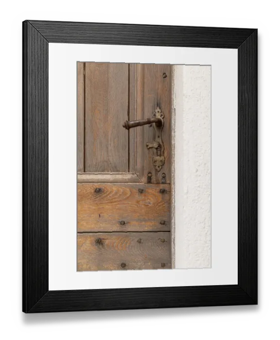 Framed Print : Aigues-Mortes, Gard, Occitania, France. An old wooden door in the south of France Framed Print : Aigues-Mortes, Gard, Occitania, France. An old wooden door in the south of France