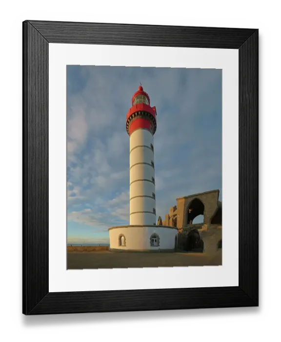 Framed Print : France, Brittany, Plougonvelin. Ruins of the Abbey of Saint Mathieu and the Saint Mathieu Lighthouse Framed Print : France, Brittany, Plougonvelin. Ruins of the Abbey of Saint Mathieu and the Saint Mathieu Lighthouse