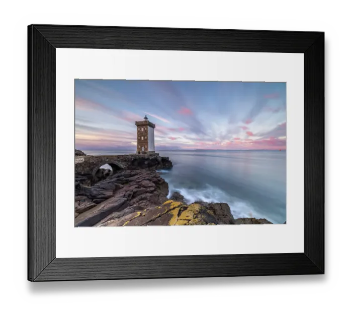Framed Print : Europe, France, Brittany, Sunrise at the Kermorvan Lighthouse Framed Print : Europe, France, Brittany, Sunrise at the Kermorvan Lighthouse