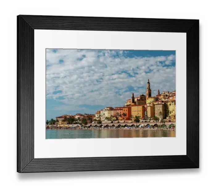 Framed Print : Saint Michel Church and the old town of Menton, Provence Alpes Cote d'Azur, France Framed Print : Saint Michel Church and the old town of Menton, Provence Alpes Cote d'Azur, France
