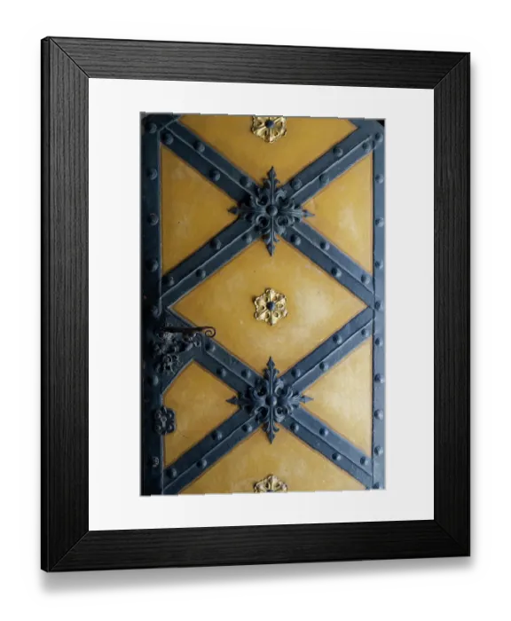 Framed Print : Munich, Germany. Antique metal medieval door Framed Print : Munich, Germany. Antique metal medieval door