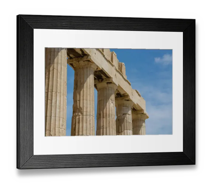 Framed Print : Close-up of the remaining columns and ruins at the Parthenon, Acropolis. The Parthenon, Athens, Greece Framed Print : Close-up of the remaining columns and ruins at the Parthenon, Acropolis. The Parthenon, Athens, Greece