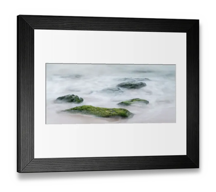 Framed Print : Ireland, Dunquin, Kinnard Beach. Abstract of wave froth and rocks on shore Framed Print : Ireland, Dunquin, Kinnard Beach. Abstract of wave froth and rocks on shore