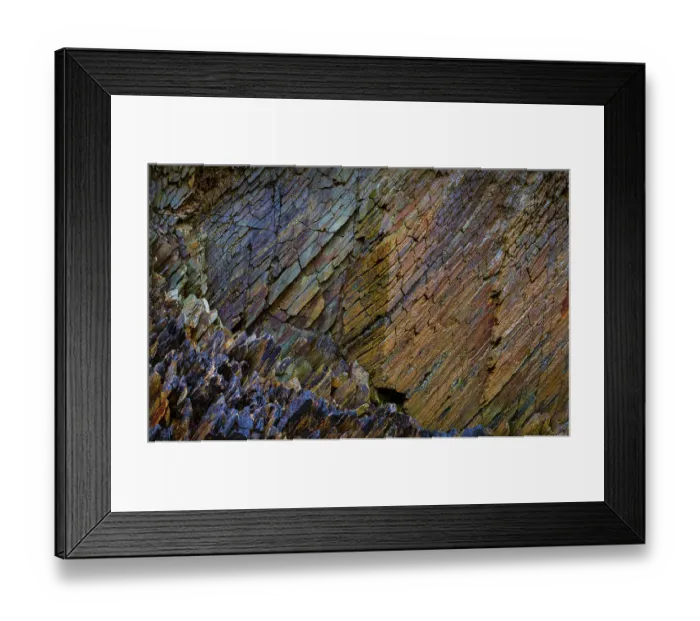 Framed Print : Ireland, Ferriter's Cove. Close-up of rock face colors Framed Print : Ireland, Ferriter's Cove. Close-up of rock face colors