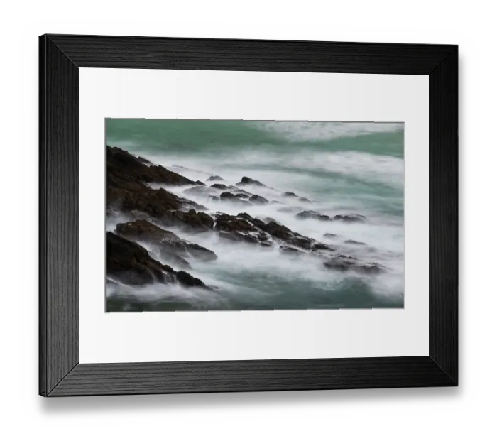 Framed Print : Ireland, County Kerry, Dunmore Head. Scenic of waves on shore rocks