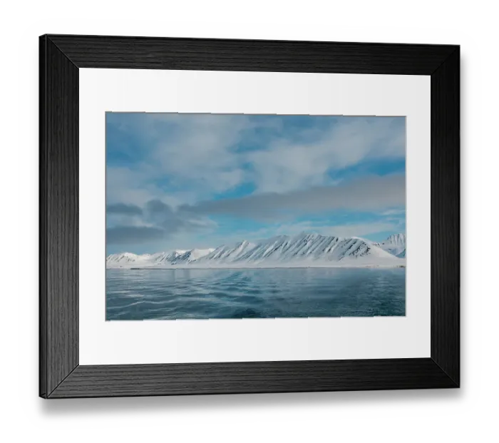 Framed Print : Monaco Glacier off the shores of the Arctic Ocean. Monaco Glacier, Spitsbergen Island, Svalbard, Norway