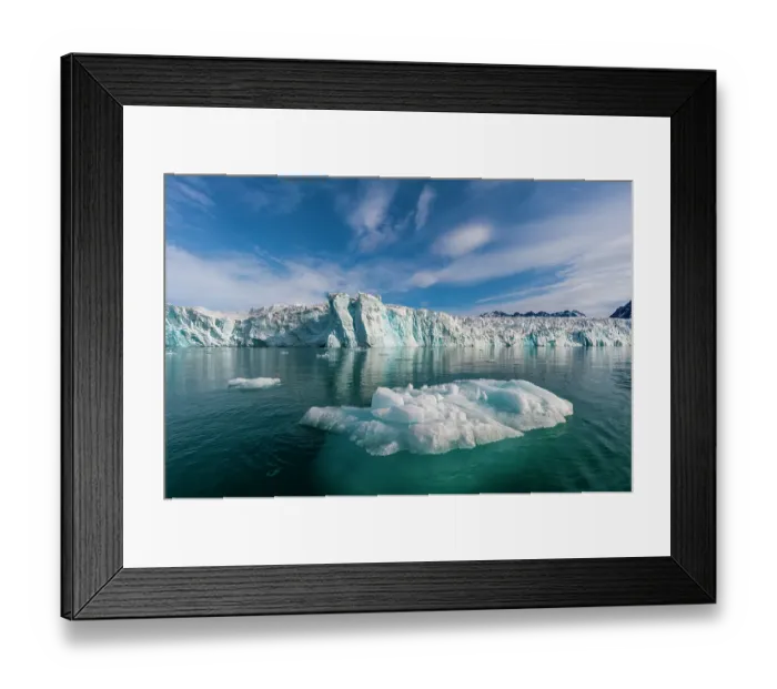 Framed Print : Ice floe on arctic waters fronting Lilliehook Glacier. Lilliehookfjorden, Spitsbergen Island, Svalbard, Norway Framed Print : Ice floe on arctic waters fronting Lilliehook Glacier. Lilliehookfjorden, Spitsbergen Island, Svalbard, Norway