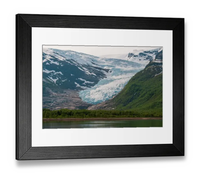 Framed Print : Svartisen glacier of the Svartisen ice cap flows toward Holandsfjorden. Saltfjellet-Svartisen National Park, Svartisen, Norway Framed Print : Svartisen glacier of the Svartisen ice cap flows toward Holandsfjorden. Saltfjellet-Svartisen National Park, Svartisen, Norway