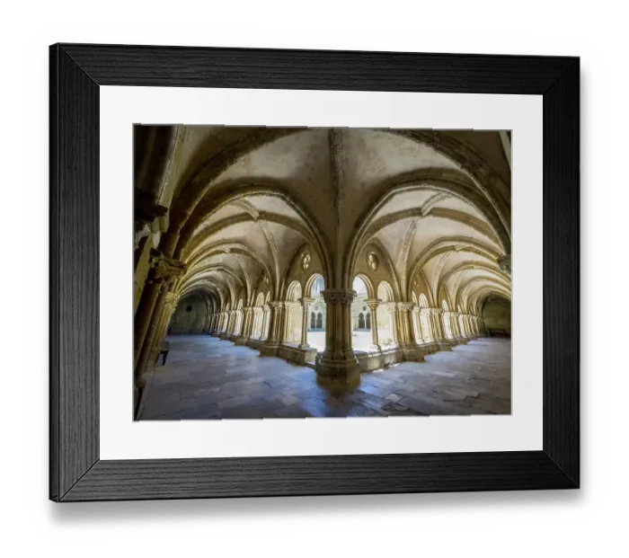Framed Print : The early 12 century cloister in the old Cathedral (Se Velha)
