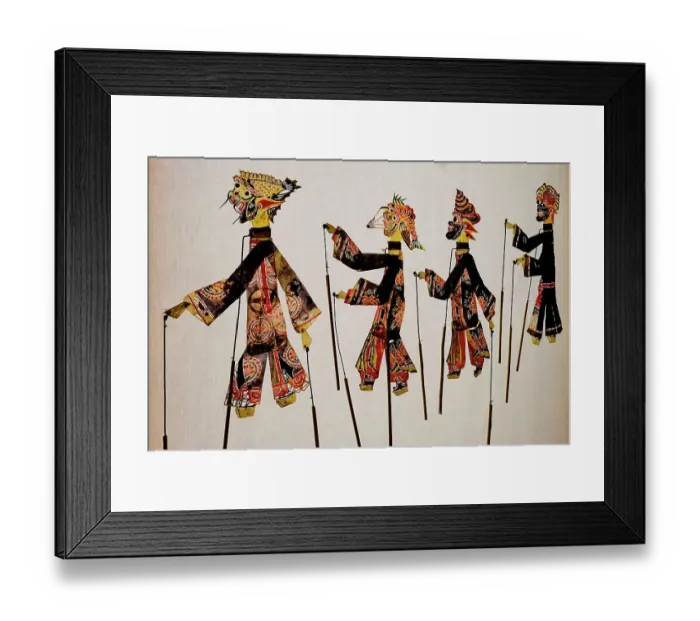 Framed Print : Lisbon, Portugal. Antique Asian paper puppets Framed Print : Lisbon, Portugal. Antique Asian paper puppets