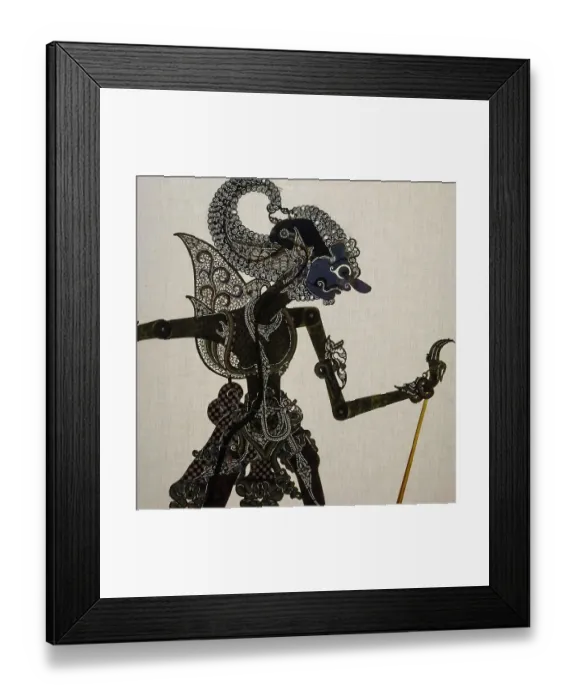 Framed Print : Lisbon, Portugal. Antique Asian paper puppets