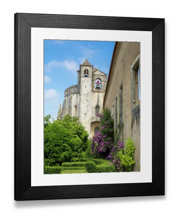 Framed Print : The Convent of the Order of Christ was originally a 12th century Templar stronghold. The Portuguese Templars were later turned into the Knights of the Order of Christ, which supported Portugal's maritime discoveries of the 15th century