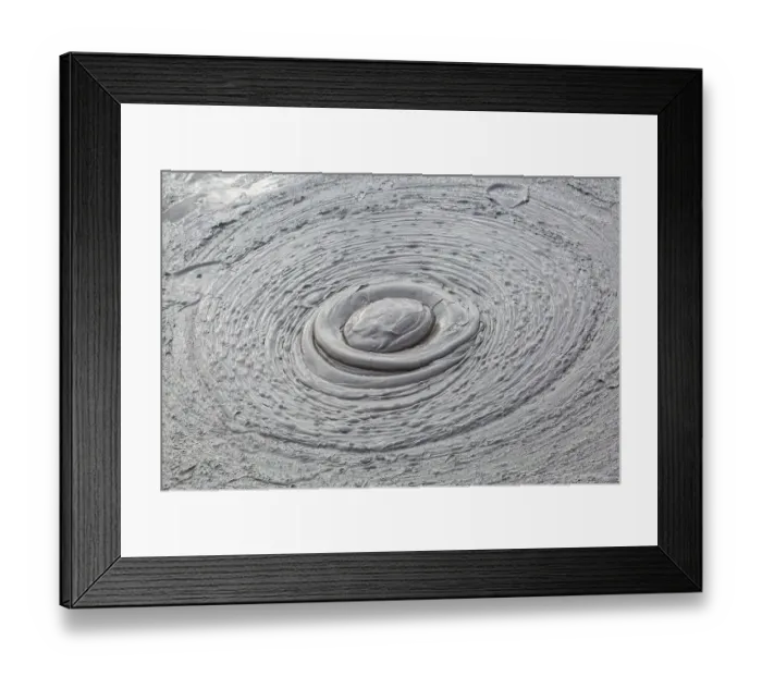 Framed Print : Romania, Buzau County, Berca. Botanical reservation Vulcanii Noroiosi de la Paclele Mici. Small volcano-shaped structures caused by eruption of natural gases Framed Print : Romania, Buzau County, Berca. Botanical reservation Vulcanii Noroiosi de la Paclele Mici. Small volcano-shaped structures caused by eruption of natural gases