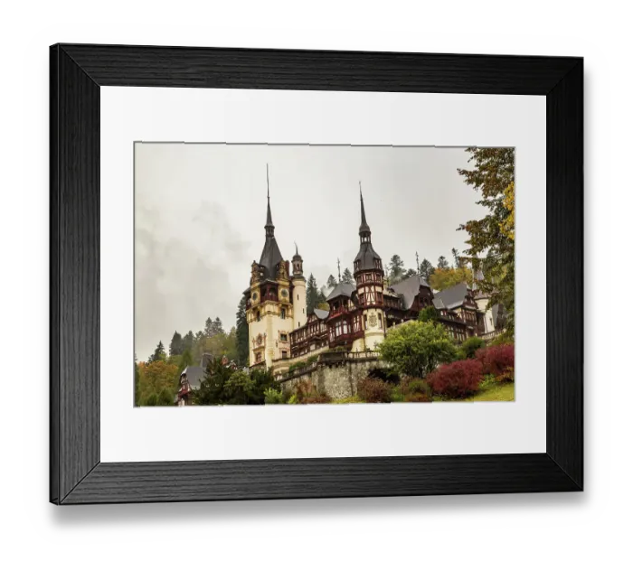 Framed Print : Romania, Carpathian Mountains, Prahova County, Sinaia. Peles Castle, Castelul Peles. Neo-Renaissance castle between Transylvania and Wallachia Framed Print : Romania, Carpathian Mountains, Prahova County, Sinaia. Peles Castle, Castelul Peles. Neo-Renaissance castle between Transylvania and Wallachia