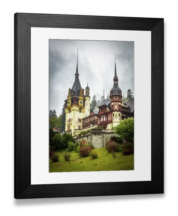 Framed Print : Romania, Carpathian Mountains, Prahova County, Sinaia. Peles Castle, Castelul Peles. Neo-Renaissance castle between Transylvania and Wallachia Framed Print : Romania, Carpathian Mountains, Prahova County, Sinaia. Peles Castle, Castelul Peles. Neo-Renaissance castle between Transylvania and Wallachia