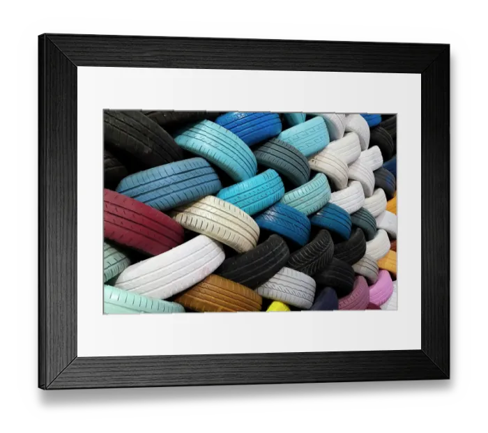 Framed Print : Lisbon, Portugal. Recycled tires Framed Print : Lisbon, Portugal. Recycled tires