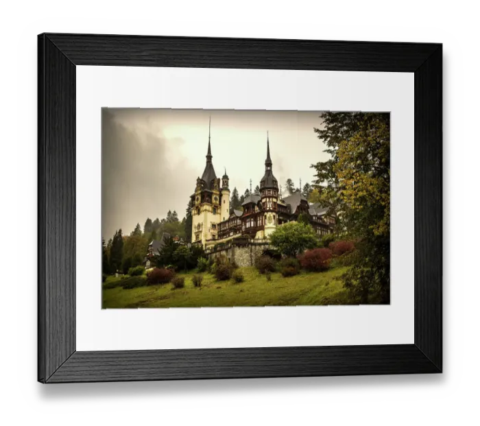 Framed Print : Romania, Carpathian Mountains, Prahova County, Sinaia. Peles Castle, Castelul Peles. Neo-Renaissance castle between Transylvania and Wallachia Framed Print : Romania, Carpathian Mountains, Prahova County, Sinaia. Peles Castle, Castelul Peles. Neo-Renaissance castle between Transylvania and Wallachia