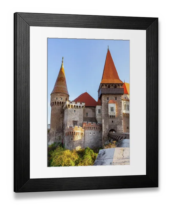 Framed Print : Romania, Hunedoara. Corvin Castle, Gothic-Renaissance castle, one of the largest castles in Europe