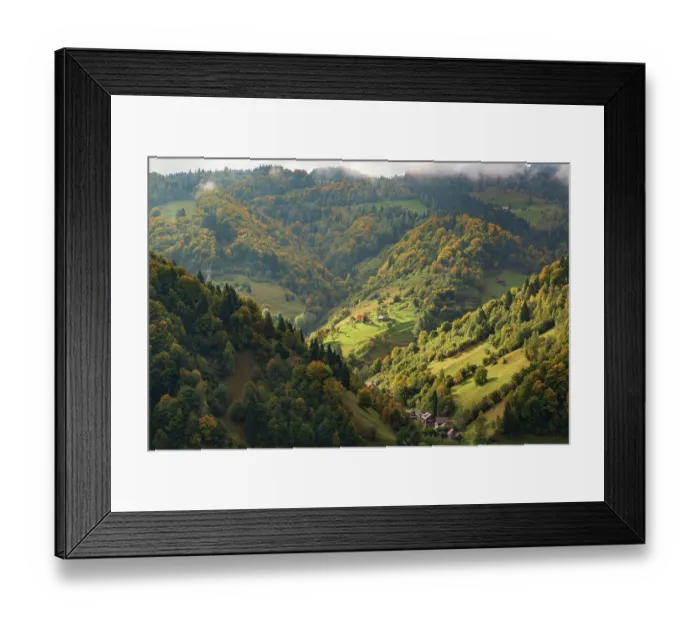 Framed Print : Romania, Transylvania. Colorful, white mountain landscape Framed Print : Romania, Transylvania. Colorful, white mountain landscape