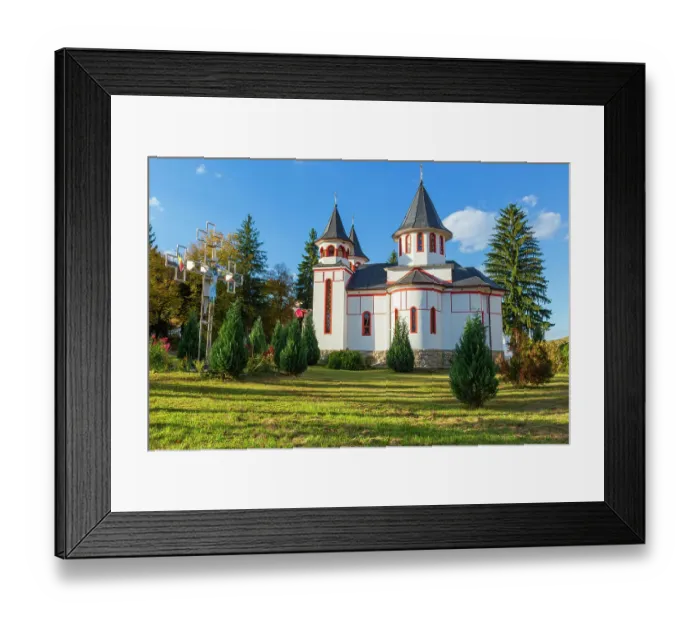 Framed Print : Romania, Alba County, Rimetea, Trascau Mountains. Orthodox church