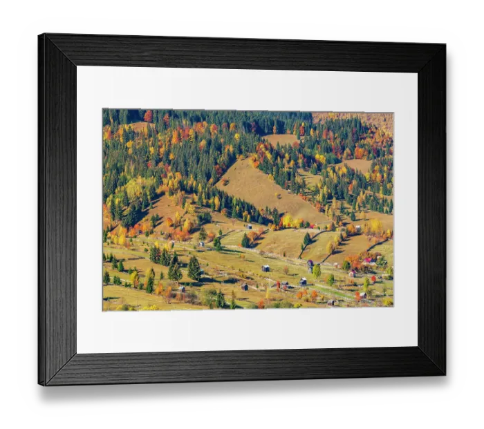 Framed Print : Romania, Prahova County, Bucegi mountains, Busteni. Rural views of wood structures and buildings Framed Print : Romania, Prahova County, Bucegi mountains, Busteni. Rural views of wood structures and buildings