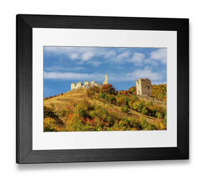 Framed Print : Romania, Transylvania. Coltesti Castle 11th century Ruins. Territorial Trascau mountain views Framed Print : Romania, Transylvania. Coltesti Castle 11th century Ruins. Territorial Trascau mountain views