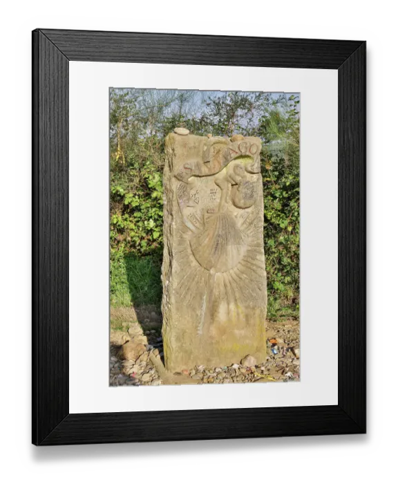 Framed Print : Spain, Galicia. Marker as pilgrims near Santiago de Compostela on the Camino de Santiago (The Way of St. James) between O Pino and Lavacolla Framed Print : Spain, Galicia. Marker as pilgrims near Santiago de Compostela on the Camino de Santiago (The Way of St. James) between O Pino and Lavacolla