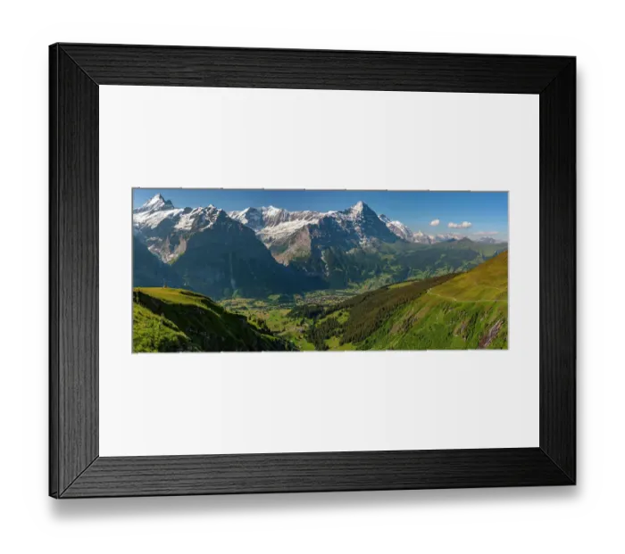 Framed Print : Europe, Switzerland, Berner Oberland. Panoramic Framed Print : Europe, Switzerland, Berner Oberland. Panoramic