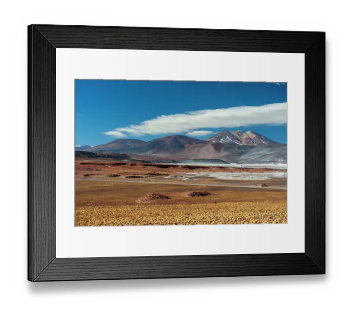 Framed Print : A landscape of the, Chilean Andes and Salar de Talar salt flat, at an altitude of 4, 000 meters above sea level. Salar de Talar, Atacama Desert, Antofagasta Region, Chile Framed Print : A landscape of the, Chilean Andes and Salar de Talar salt flat, at an altitude of 4, 000 meters above sea level. Salar de Talar, Atacama Desert, Antofagasta Region, Chile