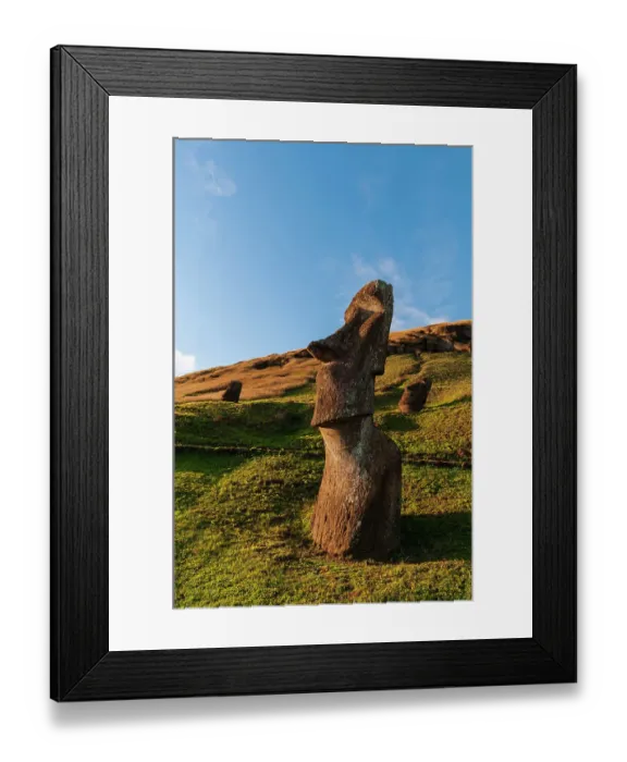 Framed Print : Moai statue at Rano Raraku. Rapa Nui, Easter island, Chile Framed Print : Moai statue at Rano Raraku. Rapa Nui, Easter island, Chile