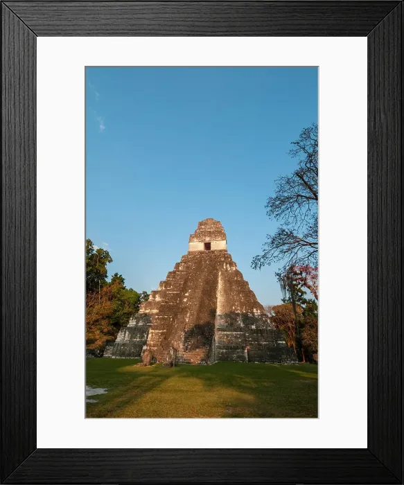 Framed Print : A view of Temple I, also known as the Temple of the Giant Jaguar. Tikal National Park, El Peten, Guatemala