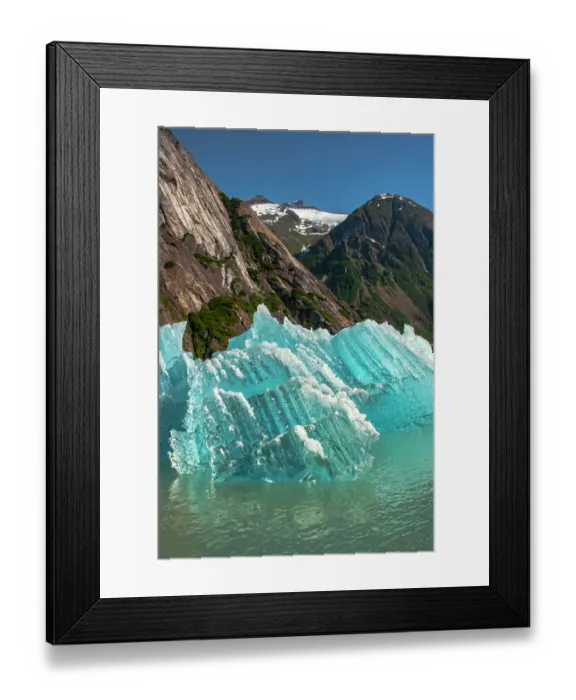 Framed Print : USA, Alaska, Tongass National Forest. Icebergs in Endicott Arm inlet