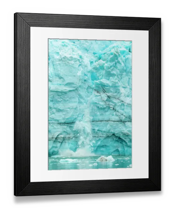 Framed Print : USA, Alaska, Glacier Bay National Park. Margerie Glacier calving Framed Print : USA, Alaska, Glacier Bay National Park. Margerie Glacier calving