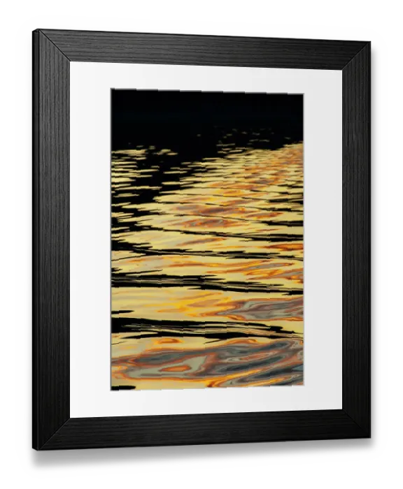 Framed Print : USA, Alaska, Tongass National Forest. Sunset reflections on inlet water