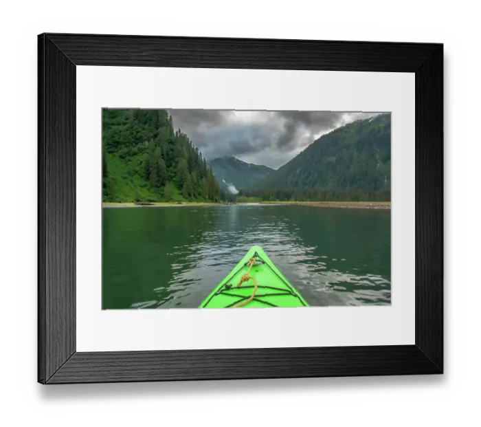 Framed Print : USA, Alaska, Tongass National Forest. Kayaking on Red Bluff Bay Framed Print : USA, Alaska, Tongass National Forest. Kayaking on Red Bluff Bay