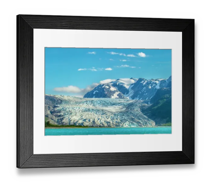 Framed Print : USA, Alaska, Glacier Bay National Park. Mountain and Reid Glacier Framed Print : USA, Alaska, Glacier Bay National Park. Mountain and Reid Glacier
