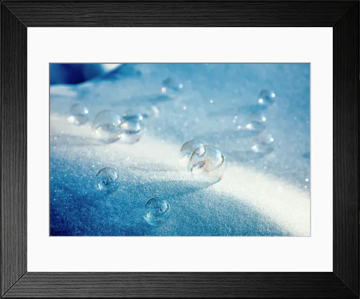 Framed Print : USA, Alaska, Chena Hot Springs Resort. Close-up of bubbles on snow Framed Print : USA, Alaska, Chena Hot Springs Resort. Close-up of bubbles on snow
