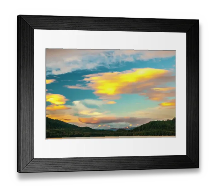 Framed Print : USA, Alaska, Tongass National Forest. Sunset on Admiralty Island and clouds Framed Print : USA, Alaska, Tongass National Forest. Sunset on Admiralty Island and clouds