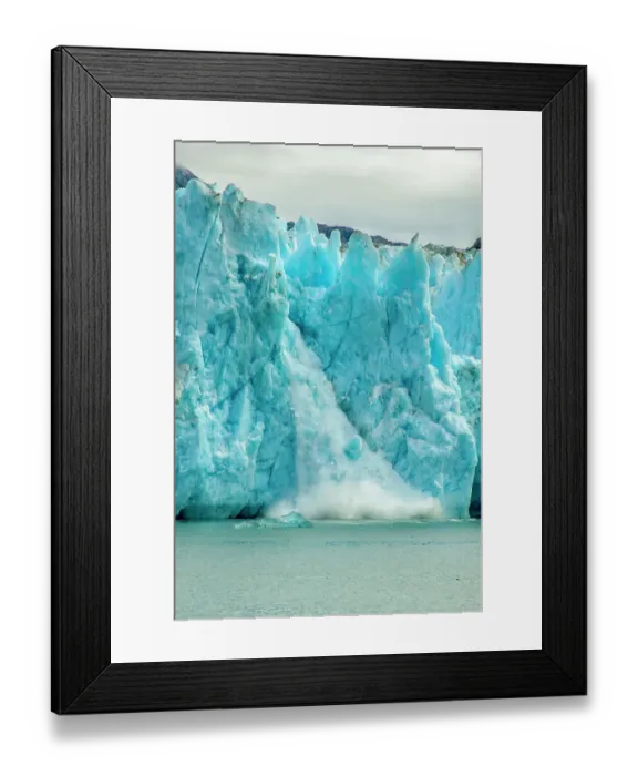 Framed Print : USA, Alaska, Tongass National Forest. Dawes Glacier calving in Endicott Arm water Framed Print : USA, Alaska, Tongass National Forest. Dawes Glacier calving in Endicott Arm water
