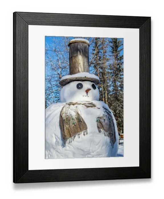 Framed Print : USA, Alaska, Chena Hot Springs Resort. Close-up of snowman Framed Print : USA, Alaska, Chena Hot Springs Resort. Close-up of snowman