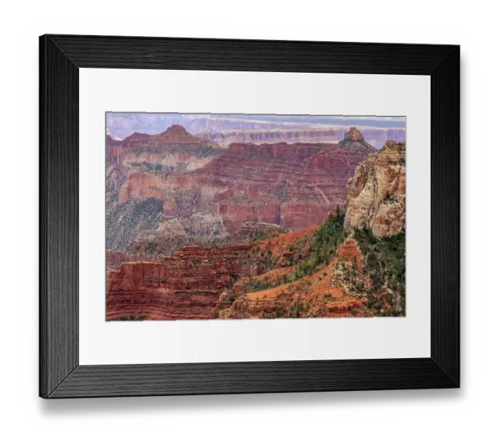 Framed Print : USA, Arizona, Grand Canyon National Park. Landscape from North Rim of Roosevelt Point Framed Print : USA, Arizona, Grand Canyon National Park. Landscape from North Rim of Roosevelt Point