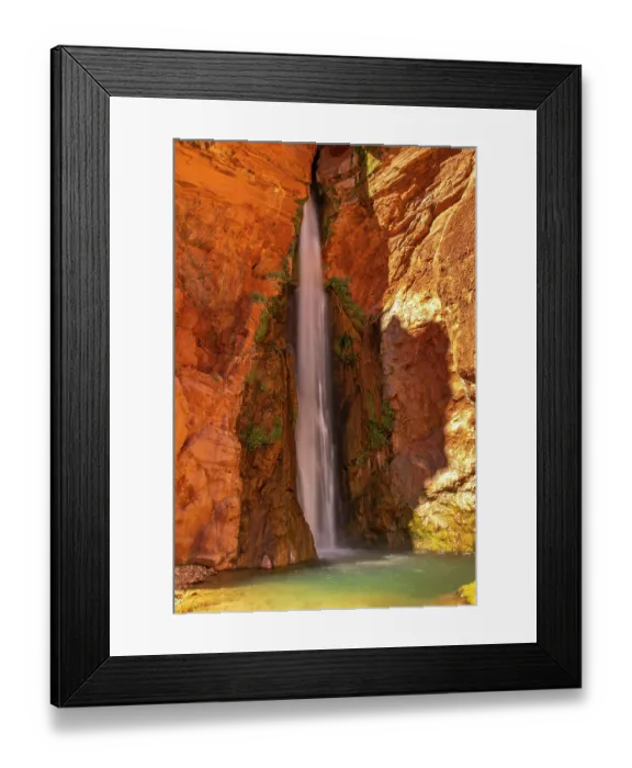 Framed Print : USA, Arizona, Grand Canyon National Park. Deer Creek Falls scenic
