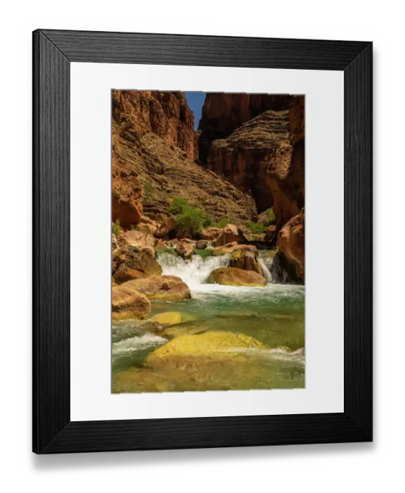 Framed Print : USA, Arizona, Grand Canyon National Park. Havasu Creek on Colorado River Framed Print : USA, Arizona, Grand Canyon National Park. Havasu Creek on Colorado River