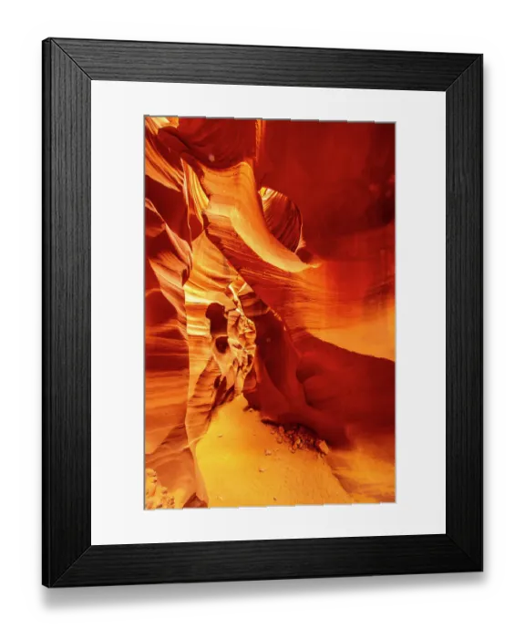 Framed Print : USA, Arizona, Lake Powell Navajo Tribal Park. Slot canyon in Lower Antelope Canyon