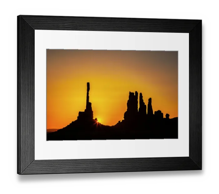 Framed Print : USA, Arizona, Monument Valley Navajo Tribal Park. Silhouette of formations at sunrise Framed Print : USA, Arizona, Monument Valley Navajo Tribal Park. Silhouette of formations at sunrise