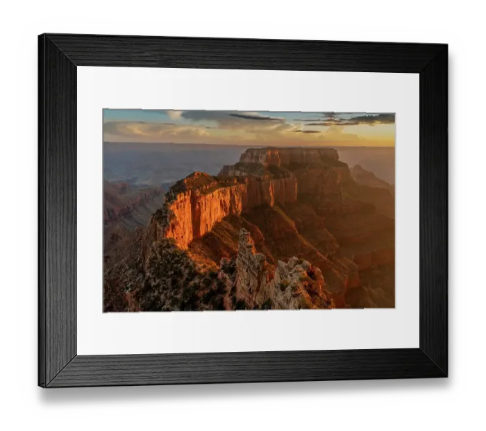 Framed Print : USA, Arizona, Grand Canyon National Park. Wotans Throne formation at sunset Framed Print : USA, Arizona, Grand Canyon National Park. Wotans Throne formation at sunset