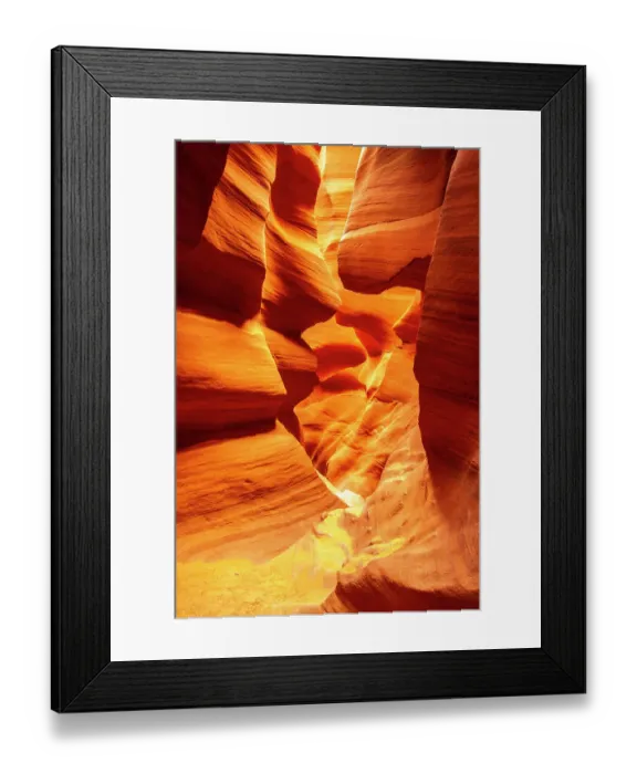 Framed Print : USA, Arizona, Lake Powell Navajo Tribal Park. Slot canyon in Lower Antelope Canyon
