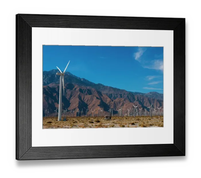 Framed Print : A wind farm in the San Gorgonio Pass near Palm Springs. San Jacinto Mountains, Riverside County, California, USA Framed Print : A wind farm in the San Gorgonio Pass near Palm Springs. San Jacinto Mountains, Riverside County, California, USA