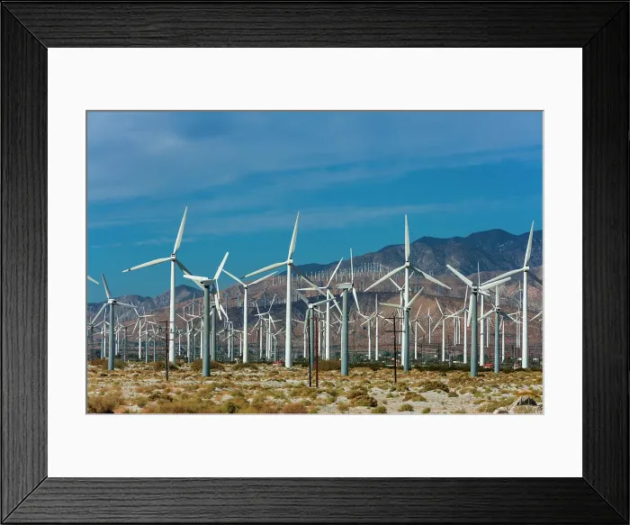 Framed Print : A wind farm in the San Gorgonio Pass near Palm Springs. San Jacinto Mountains, Riverside County, California, USA Framed Print : A wind farm in the San Gorgonio Pass near Palm Springs. San Jacinto Mountains, Riverside County, California, USA